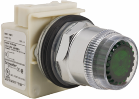 Harmony 9001K Illuminated Push Button, 30mm, Green, 110-120V