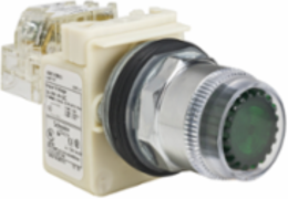Harmony 9001K Green Illuminated Push-Button, 30mm, Spring Return, 24-28V