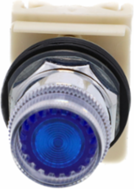 Harmony 9001K Blue Illuminated Push Button, 30mm, Spring Return, 24-28V