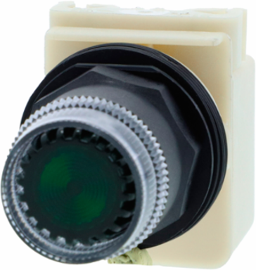Harmony 9001K 30mm Green LED Illuminated Push Button, IP66, Spring Return
