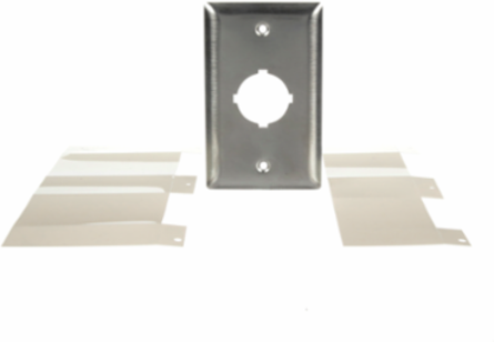 Harmony Stainless Steel Flush Mount Plate with 1 Cut-Out, 30mm, 51 x 102mm