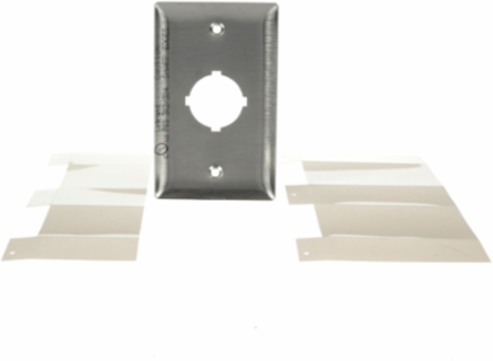 Harmony Stainless Steel Flush Mount Plate with 1 Cut-Out, 30mm, 51 x 102mm