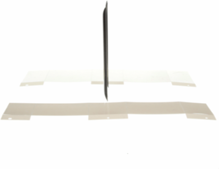 Harmony Stainless Steel Flush Mount Plate with 1 Cut-Out, 30mm, 51 x 102mm
