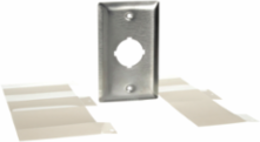 Harmony Stainless Steel Flush Mount Plate with 1 Cut-Out, 30mm, 51 x 102mm