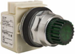 Harmony 9001K Illuminated Green Push-Button, 30mm, Spring Return, 110-120V