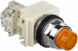 Harmony Illuminated Push Button 30 mm Amber LED 24...28V IP66