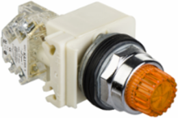 Harmony 9001K Amber Illuminated Push-Button 30mm, 120V, IP66