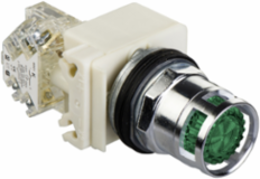 Harmony 9001K 30mm Illuminated Push-Button, Green, Spring Return, 24-28V, 1 NO