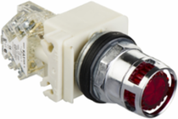 Harmony Illuminated Push Button 30mm, Red, Spring Return, LED, 120V