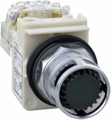 Harmony Illuminated Push-Button, 30mm, Green, Spring Return, 220-240V