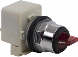 Illuminated Selector Switch Head, 30 mm, Red, 3 Positions, 110-120V