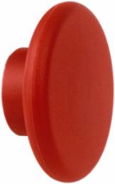 Mushroom Button, 57 mm Red Screw-On Plastic