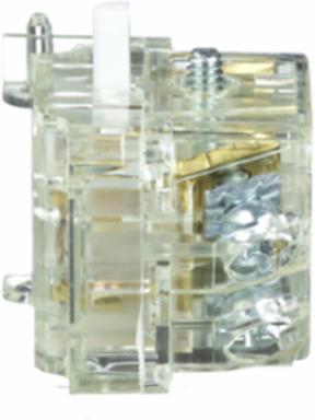 Harmony Contact Block 1 C/O, Screw Clamp, 0-600V, Silver Alloy