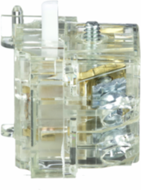 Harmony Contact Block 1 C/O, Screw Clamp, 0-600V, Silver Alloy