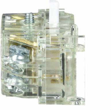 Harmony Contact Block 1 C/O, Screw Clamp, 0-600V, Silver Alloy