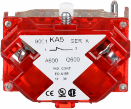 Harmony 9001K Contact Block, 0-600V, 1 NC, Screw Clamp Terminals, IP20