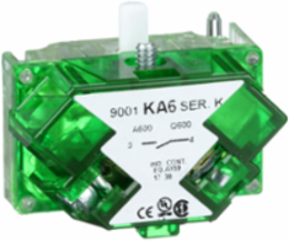 Harmony 9001K Contact Block, 1 NO, 0-600V, Silver Alloy, IP20
