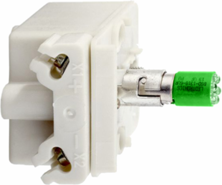 Harmony 9001K Light Block 30mm LED Green, 110-120V, Shallow Depth