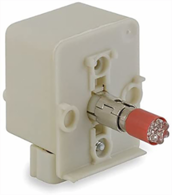 30mm Push Button, Types K, SK or KX, light module, red LED lamp, 220/240 VAC 50/60 Hz