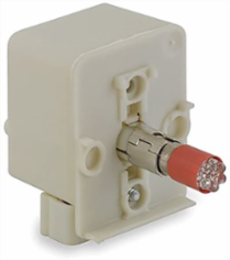 30mm Push Button, Types K, SK or KX, light module, red LED lamp, 220/240 VAC 50/60 Hz