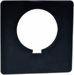 Harmony Blank Legend Plate, 30 mm Plastic, Black with White Letters