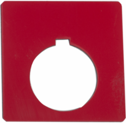 Blank Legend 30mm Plastic Red with Black Letters 57mm Square