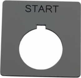 Harmony 9001K 30mm Plastic Pushbutton Marking START, Silver/Black