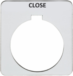 Harmony 9001K 30mm Plastic Legend Plate with BLACK CLOSE Marking