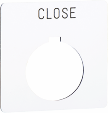 Harmony 9001K Legend Plate, 30 mm, Plastic, Marking CLOSE