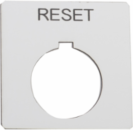 Harmony 9001K Pushbutton Marking RESET, 30 mm Square, Plastic, White