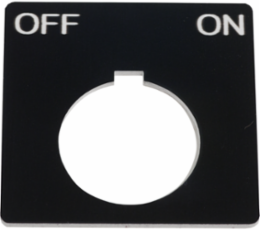 Harmony 9001K Pushbutton Legend, 30 mm Plastic, Black & White, OFF-ON
