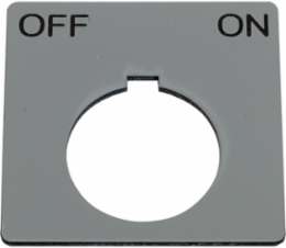 Harmony 30mm Plastic Marking OFF-ON, Silver with Black Letters
