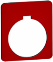 Pushbutton Legend Plate, 30 mm, Plastic, Red 'STOP' Marking
