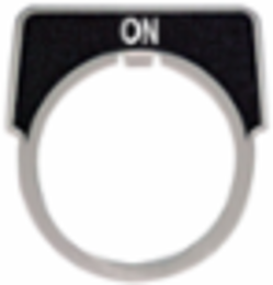 Harmony 9001K 30 mm Aluminium Pushbutton Legend Plate with Silver Marking