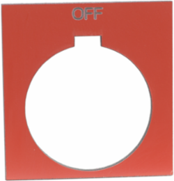 Harmony 9001K Legend Pushbutton 30 mm Red Plastic Marking OFF