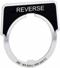 Legend Plate, 30 mm Aluminium, Black with Silver Marking, 40 x 43 mm
