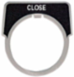 Harmony 9001K Pushbutton Legend Plate 30mm Aluminium Black/Silver 40x43mm