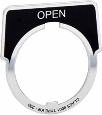 Harmony 9001K Legend Plate, 30mm Aluminium Black with Silver Marking OPEN