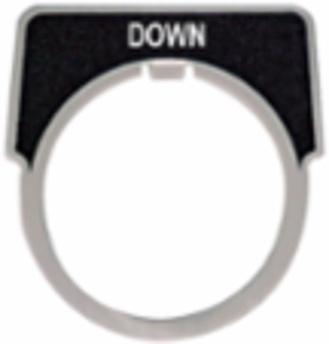 Harmony 9001K Aluminium Legend Plate 30 mm Down Marking 40 x 43 mm