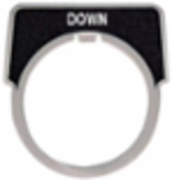 Harmony 9001K Aluminium Legend Plate 30 mm Down Marking 40 x 43 mm