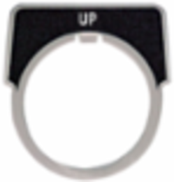 Harmony 9001K Legend Plate 30 mm Aluminium Black/Silver UP 40x43 mm