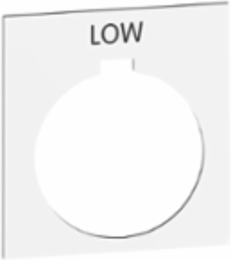 Harmony 9001K 30mm Plastic Legend Plate, White with Black Marking