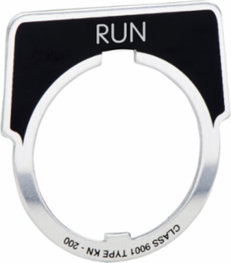 Harmony 30mm Aluminum Pushbutton Legend Marking RUN