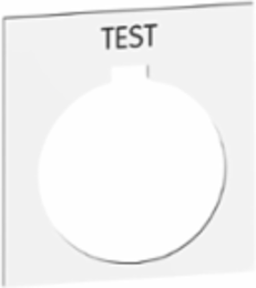 Harmony 9001K Marking Legend Plate 30 mm Plastic White with Black TEST