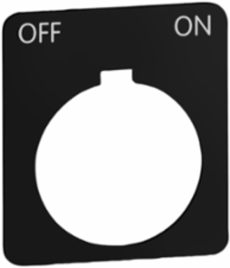 Harmony 30mm Black Plastic Pushbutton with OFF-ON Legend