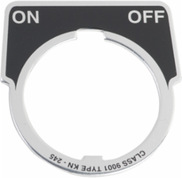 Harmony 9001K Legend Plate, 30 mm Aluminum, ON-OFF Marking, 40 x 43 mm