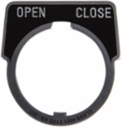 Harmony 9001K Legend Plate, 30 mm Aluminium, Open-Close Marking, 40 x 43 mm