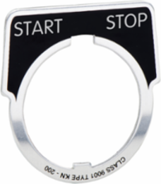 Harmony 30mm Aluminum Pushbutton, Black Legend START-STOP