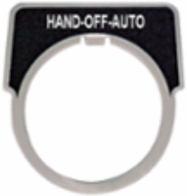 Harmony 9001K 30mm Aluminum Legend Plate HAND-OFF-AUTO 40x43 mm