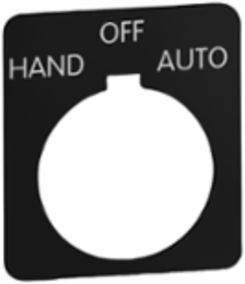 Harmony 9001K 30mm Plastic Pushbutton, Black with White Letters, 44.5mm Square